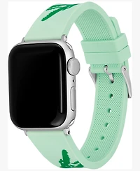 Lacoste Crocodile Print Turquoise Silicone Strap for Apple Watch 38mm/40mm