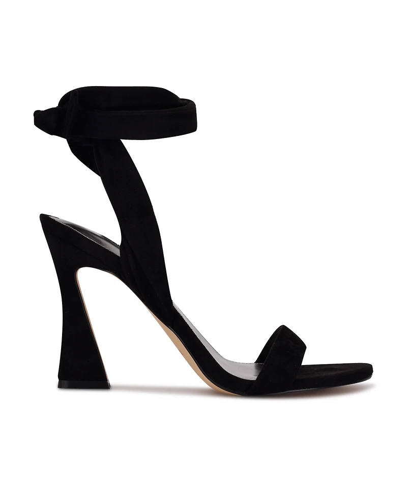 Nine West Women's Kelsie Ankle Wrap Sculpted Heel Sandals