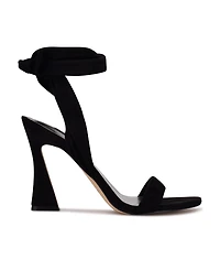 Nine West Women's Kelsie Ankle Wrap Sculpted Heel Sandals