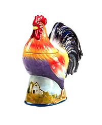 Certified International Rooster Meadow 3-d Rooster Cookie Jar