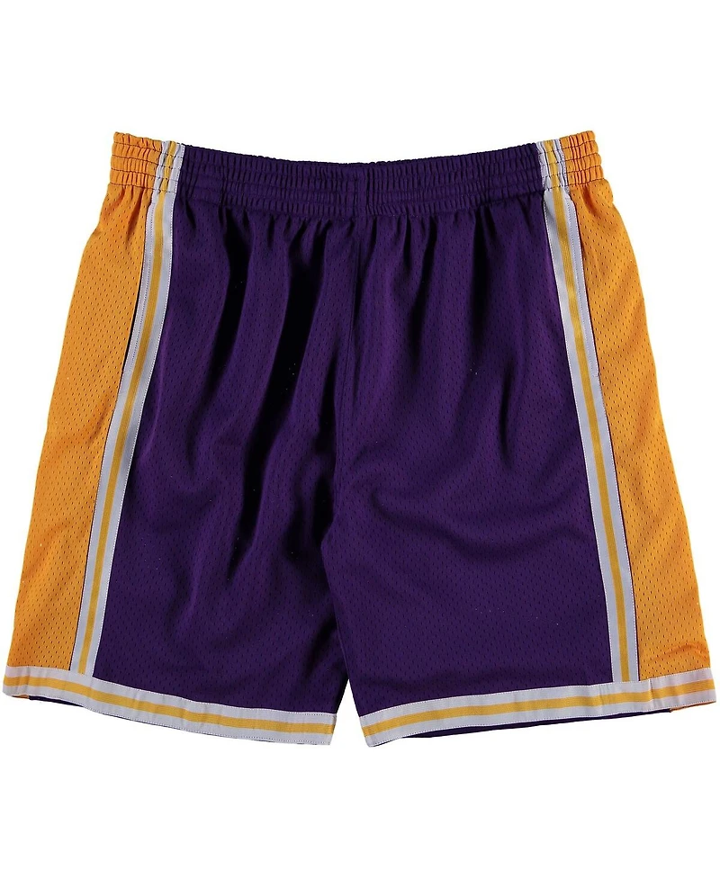 Men's Mitchell Ness Purple Los Angeles Lakers Big Tall Hardwood Classics Swingman Shorts