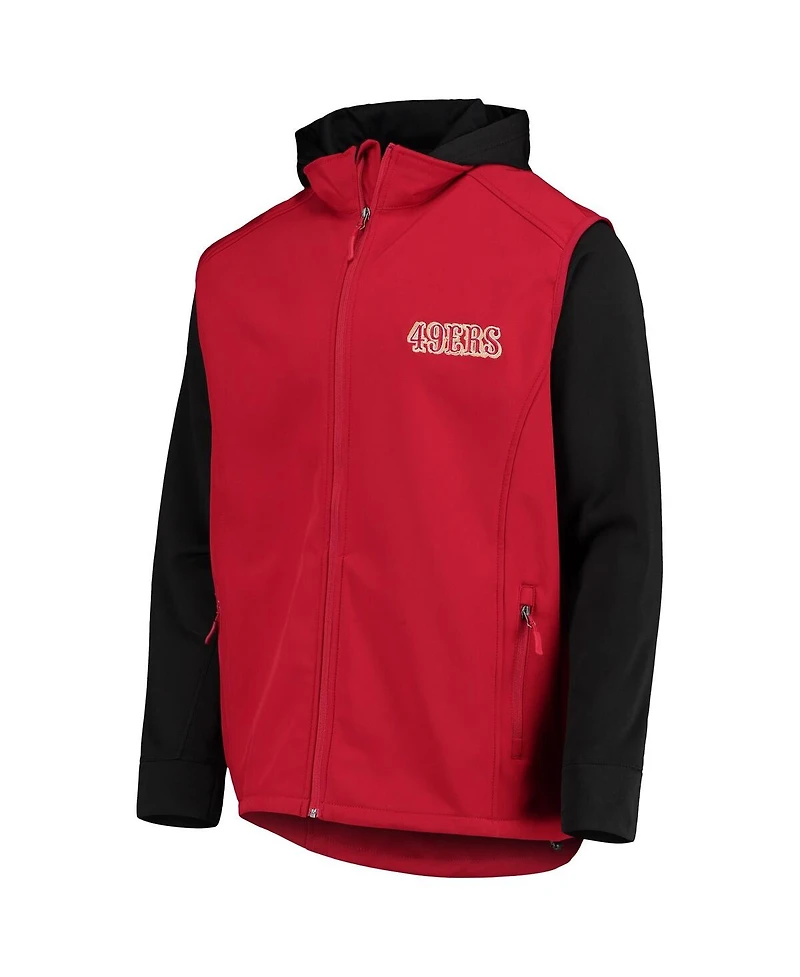 Men's Dunbrooke Scarlet, Black San Francisco 49ers Alpha Full-Zip Hoodie Jacket