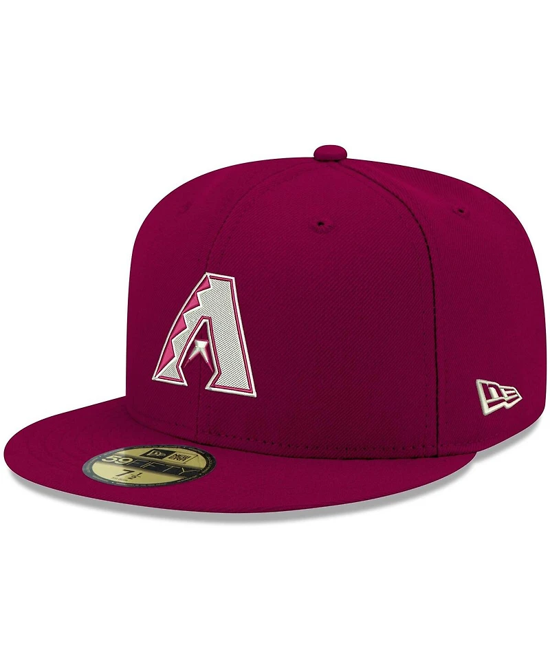 Men's Cardinal Arizona Diamondbacks Logo White 59FIFTY Fitted Hat