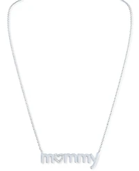 Diamond Mommy 18" Pendant Necklace (1/10 ct. t.w.) in Sterling Silver