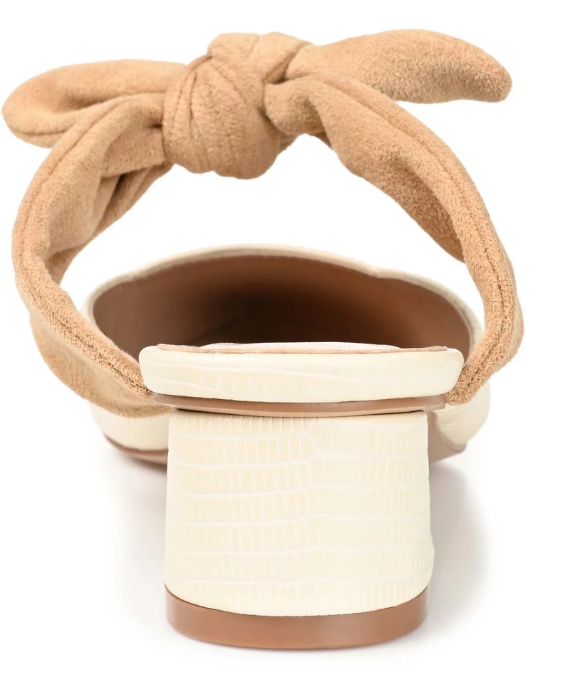 Journee Collection Women's Melora Bow Detail Slip On Mules