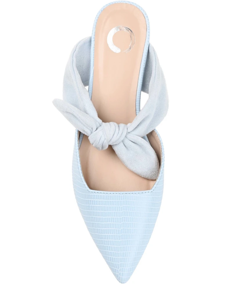 Journee Collection Women's Melora Bow Detail Slip On Mules