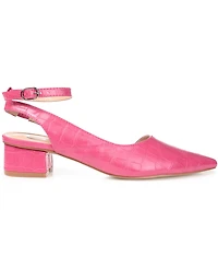 Journee Collection Women's Keefa Ankle Strap Slingback Heels