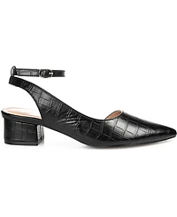 Journee Collection Women's Keefa Ankle Strap Slingback Heels