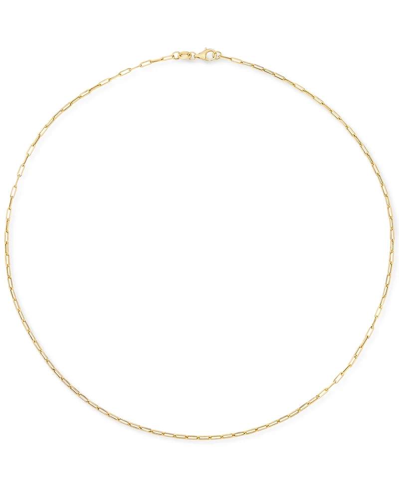 Paperclip Link 20" Chain Necklace in 14k Gold
