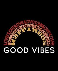 Women's Long Sleeve Word Art Good Vibes T-shirt