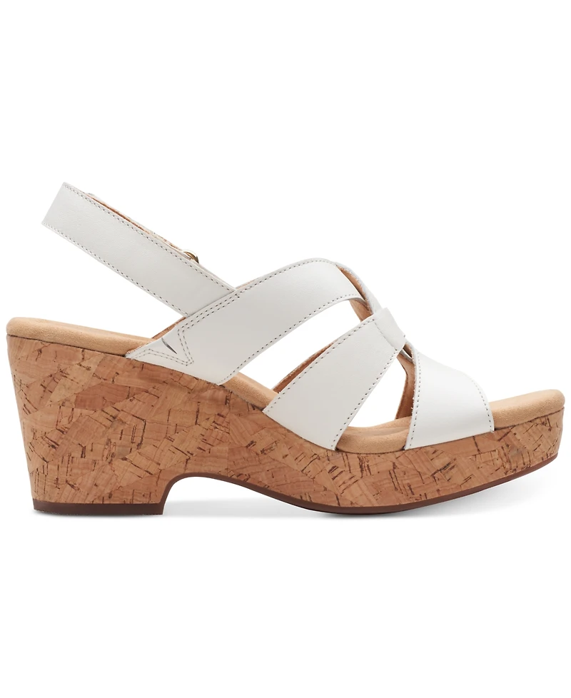 Clarks Women's Collection Giselle Beach Slingback Wedge Sandals