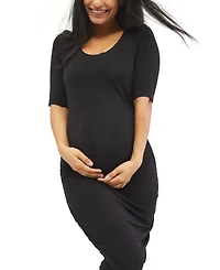 Motherhood Maternity Side-Ruched Maternity Dress