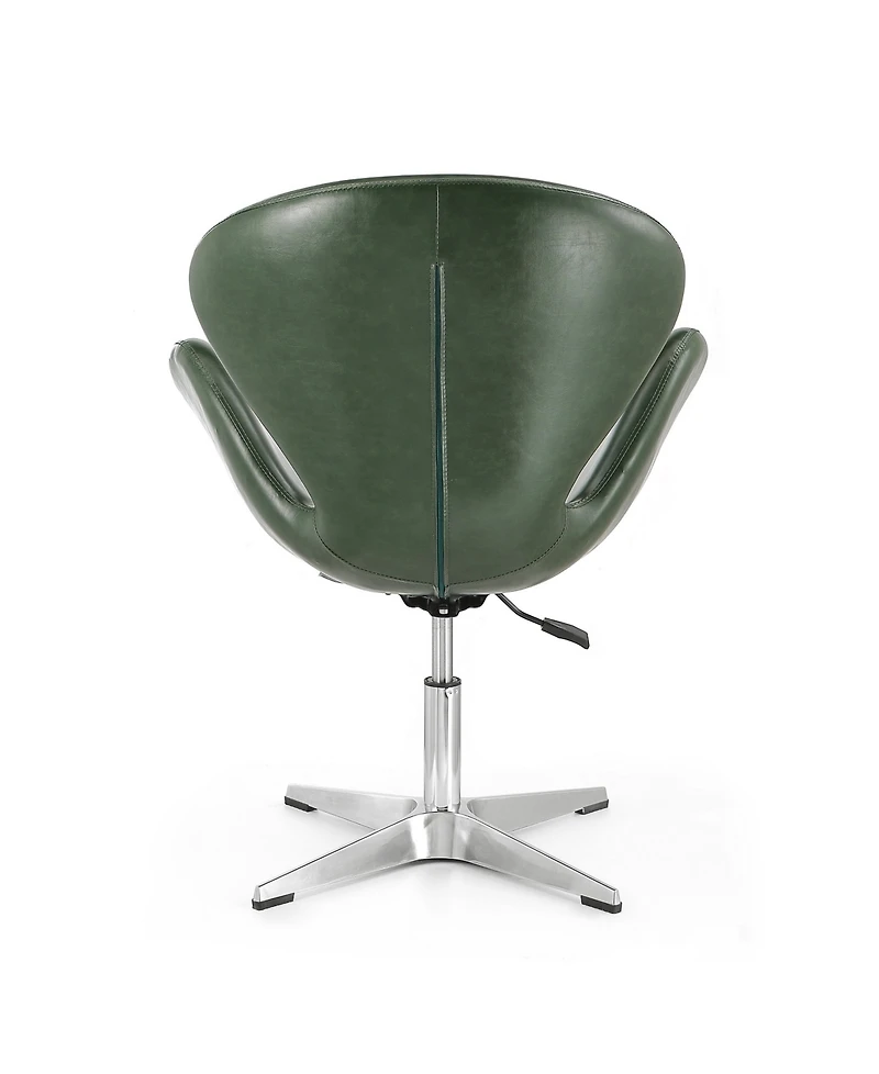 Manhattan Comfort Raspberry Adjustable Upholstered Swivel Chair