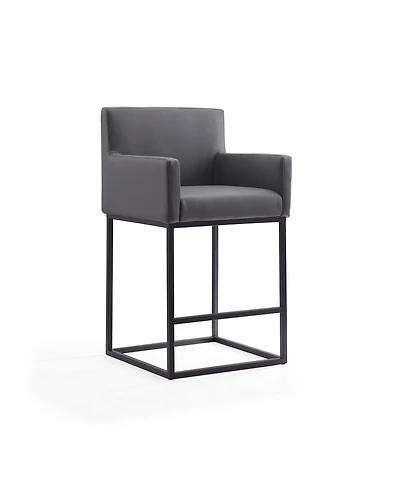 Manhattan Comfort Ambassador 38" Leatherette Upholstered Counter Stool