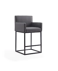 Manhattan Comfort Ambassador 38" Leatherette Upholstered Counter Stool