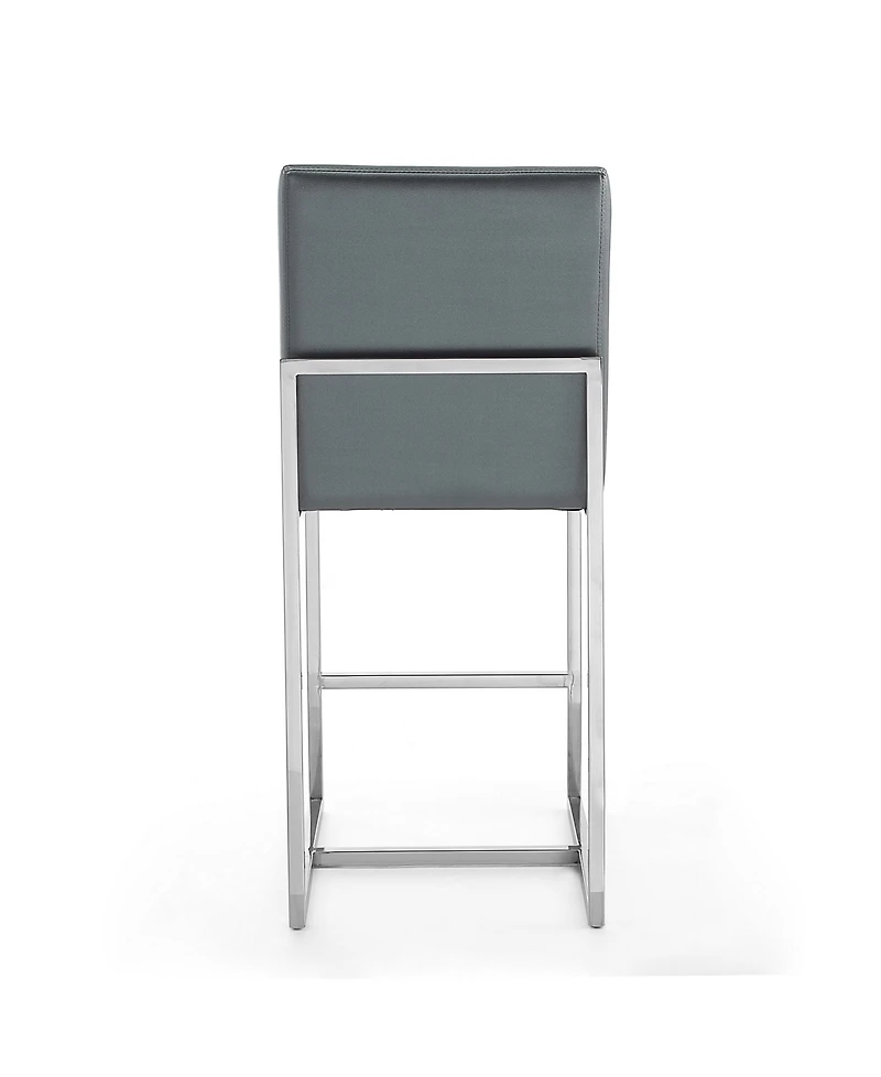 Manhattan Comfort Element 2-Piece Leatherette Upholstered Counter Stool Set