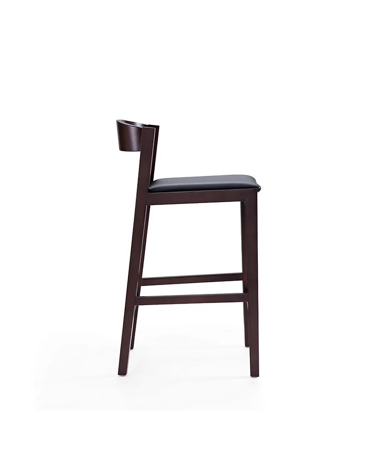 Manhattan Comfort Klismos 3-Piece Leatherette Upholstered Counter Stool Set