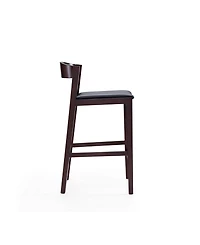 Manhattan Comfort Klismos 3-Piece Leatherette Upholstered Counter Stool Set