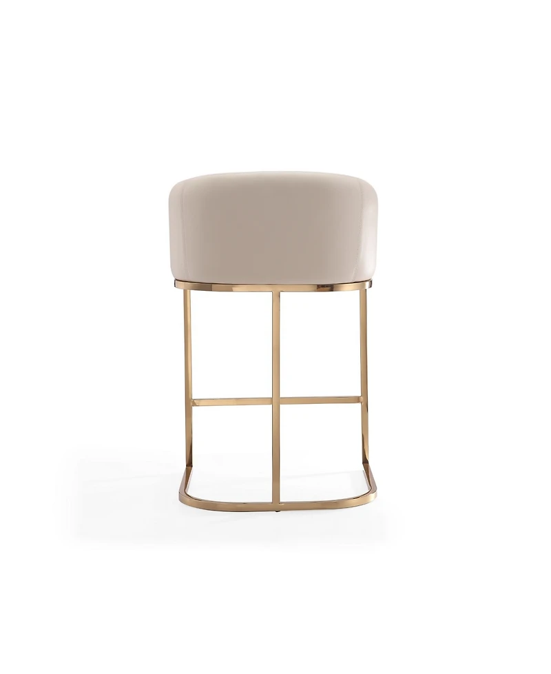 Manhattan Comfort Louvre 3-Piece Leatherette Upholstered Counter Stool Set