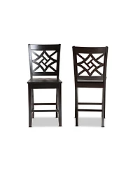 Nicolette Modern and Contemporary Transitional Wood Counter Stool Set
