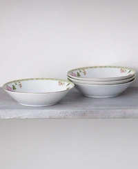 Noritake Poppy Place 12 Oz Soup Bowls 4 Piece Set, 7.5"