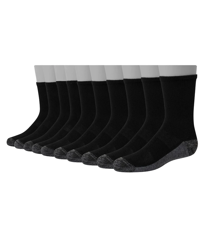 Big Boys Ultimate Crew Socks, Pack of 10