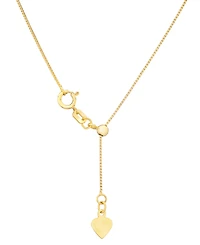 14k Gold Necklace Adjustable 16-20" Box Chain (5/8mm) (Also White and Rose Gold)