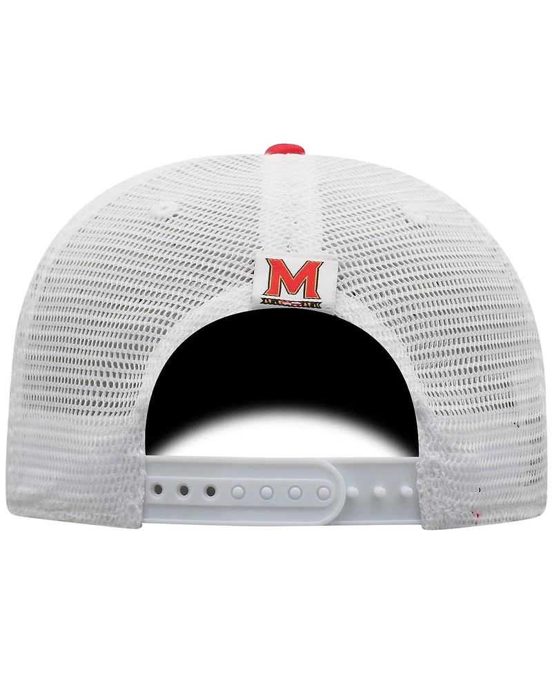 Men's Top of the World Red, White Maryland Terrapins Trucker Snapback Hat
