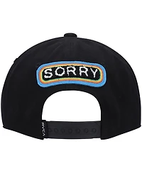 Men's Rvca Black Evan Mock Sorry Snapback Hat