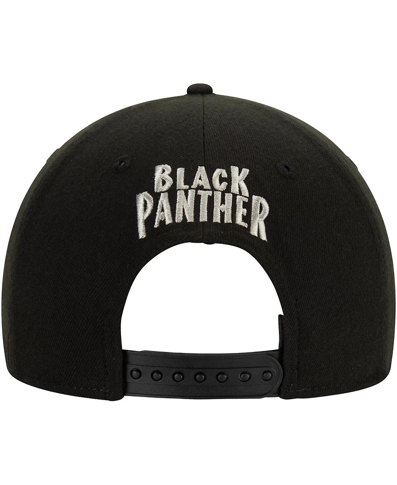Men's Black New Era Black Panther Classic Logo 9FIFTY Adjustable Snapback Hat