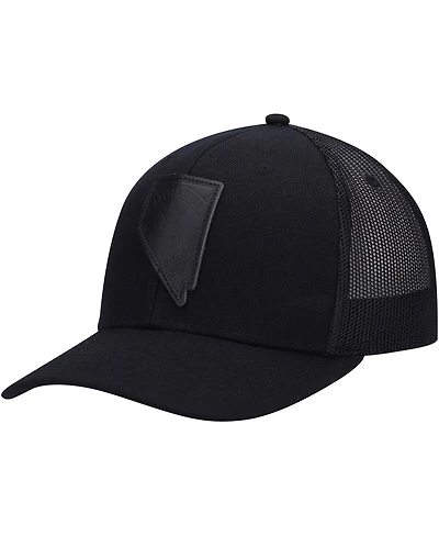 Men's Local Crowns Nevada Blackout State Patch Trucker Snapback Hat