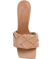 Journee Collection Women's Maysie Woven Square Toe Sandals