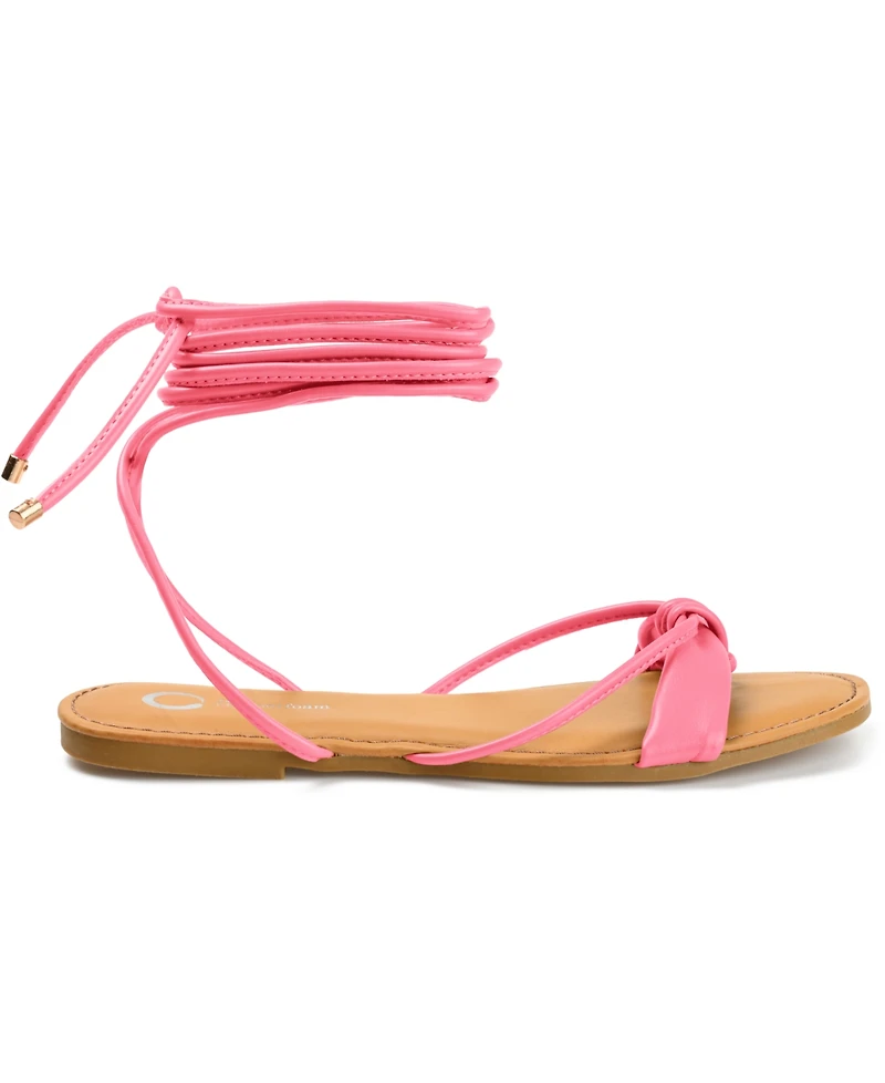 Journee Collection Women's Jiyrie Tie-Up Sandal