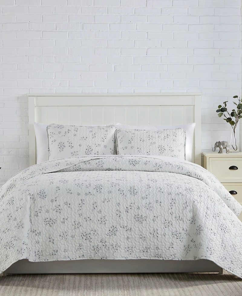 Southshore Fine Linens Sweet Florals Quilt Set 3-Pc. Set, Twin/Twin Xl