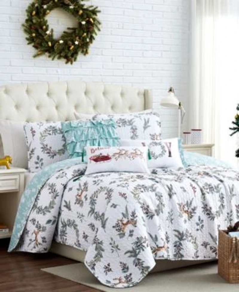 Southshore Fine Linens Happy Holidays Oversized Reversible 6 Pc. Quilt Sets
