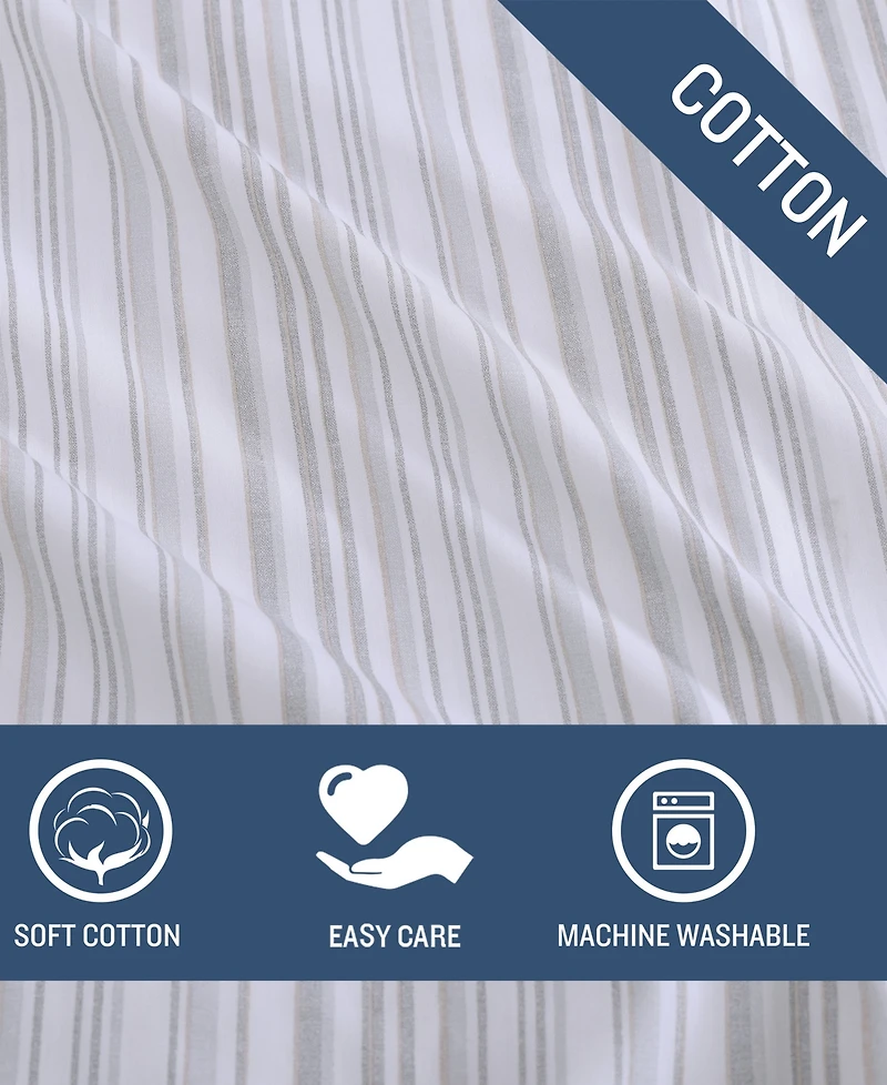 Closeout! Tommy Bahama Home Kahanu Stripe Cotton Percale 4-Pc. Sheet Set, King
