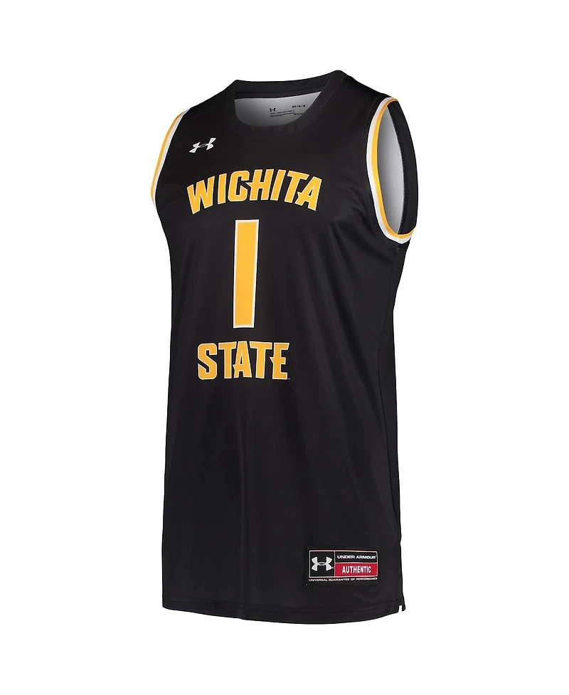 Men's Under Armour Black #1 Wichita State Shockers Basketball Replica Jersey