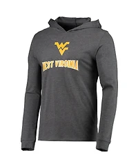 Men's Concepts Sport Heathered Navy, Heathered Charcoal West Virginia Mountaineers Meter Long Sleeve Hoodie T-shirt and Jogger Pants Set