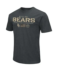 Men's Colosseum Heathered Black Baylor Bears Oht Military-Inspired Appreciation Flag 2.0 T-shirt