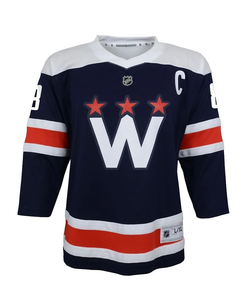 Big Boys Alexander Ovechkin Navy Washington Capitals 2020/21 Alternate Replica Player Jersey