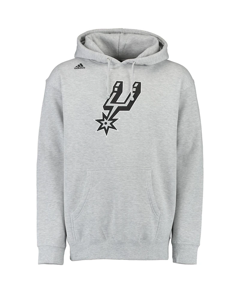 Men's adidas LaMarcus Aldridge Gray San Antonio Spurs Name and Number Pullover Hoodie