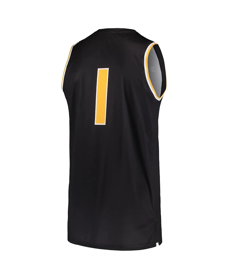 Men's Under Armour Black #1 Wichita State Shockers Basketball Replica Jersey