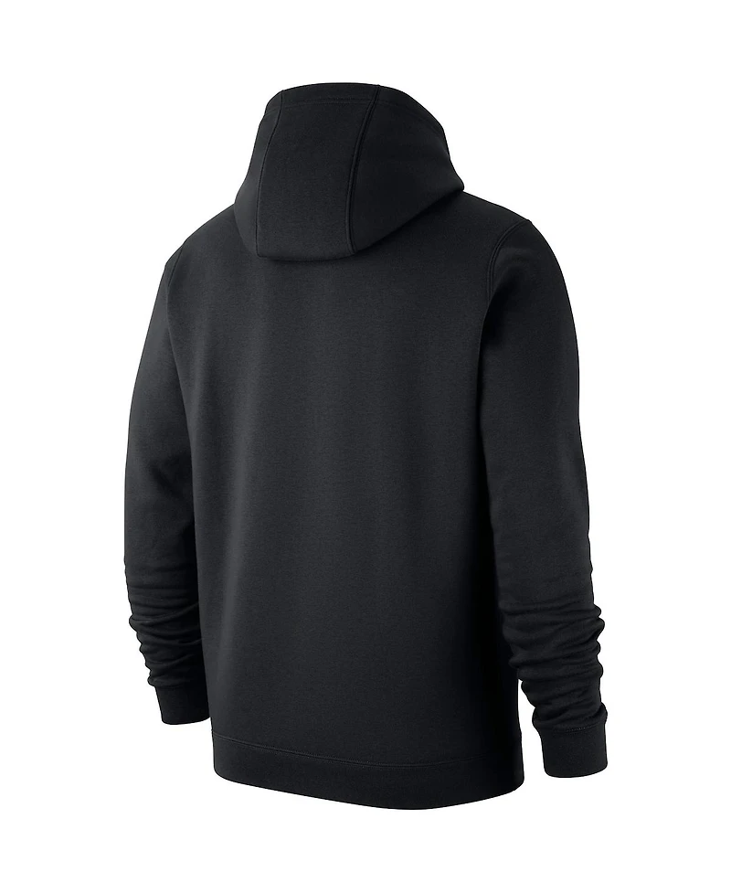 Men's Nike Black Oregon Ducks Basketball Icon Club Fleece Pullover Hoodie