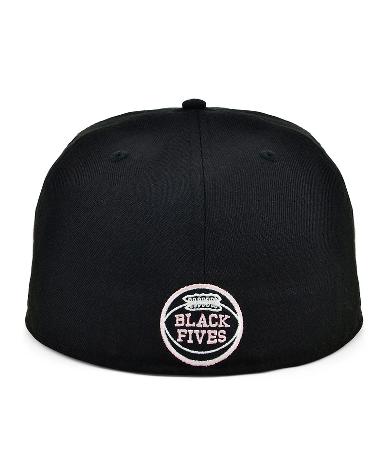 Men's Physical Culture Black Second Story Morrys Black Fives Fitted Hat