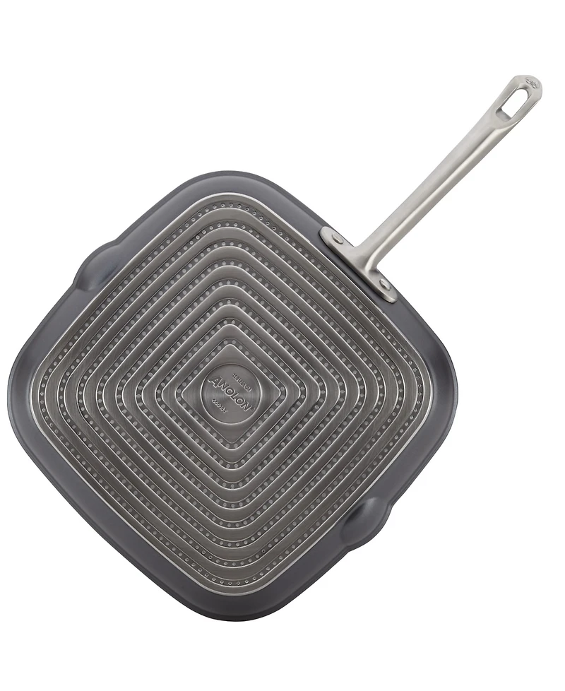Anolon Accolade Forged Hard-Anodized Nonstick Square Grill Pan, 11-Inch, Moonstone