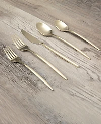 Cambridge Silversmiths Gaze Champagne Satin 20-Piece Flatware Set, Service for 4