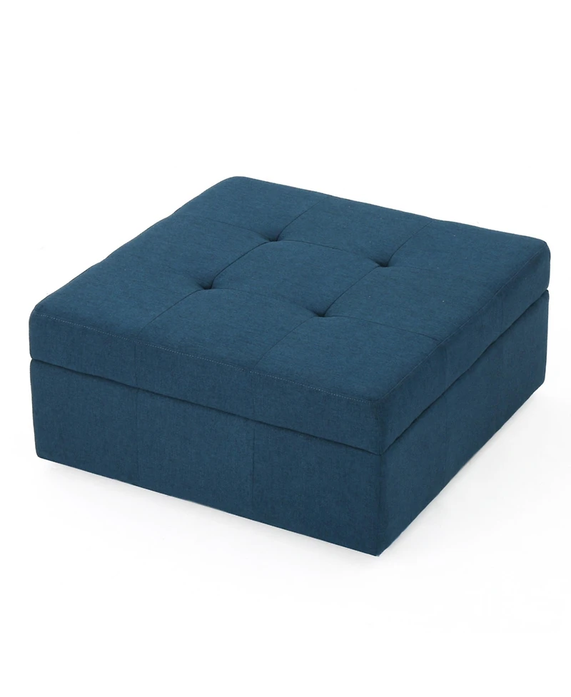 Chatsworth Contemporary Tufted Storage Ottoman with Rolling Casters