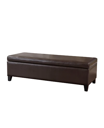 York Bonded Storage Ottoman Bench