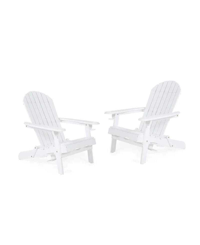 Bellwood Outdoor Folding Adirondack Chairs Set, 2 Piece