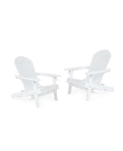 Bellwood Outdoor Folding Adirondack Chairs Set, 2 Piece